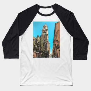 Malaga Church Tower and Palms Baseball T-Shirt